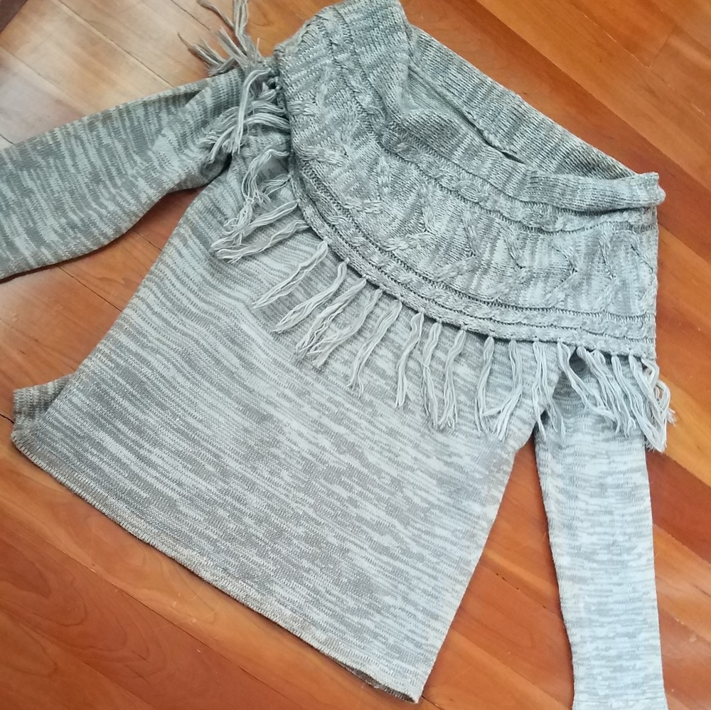 Fringe Off Shoulder Sweater